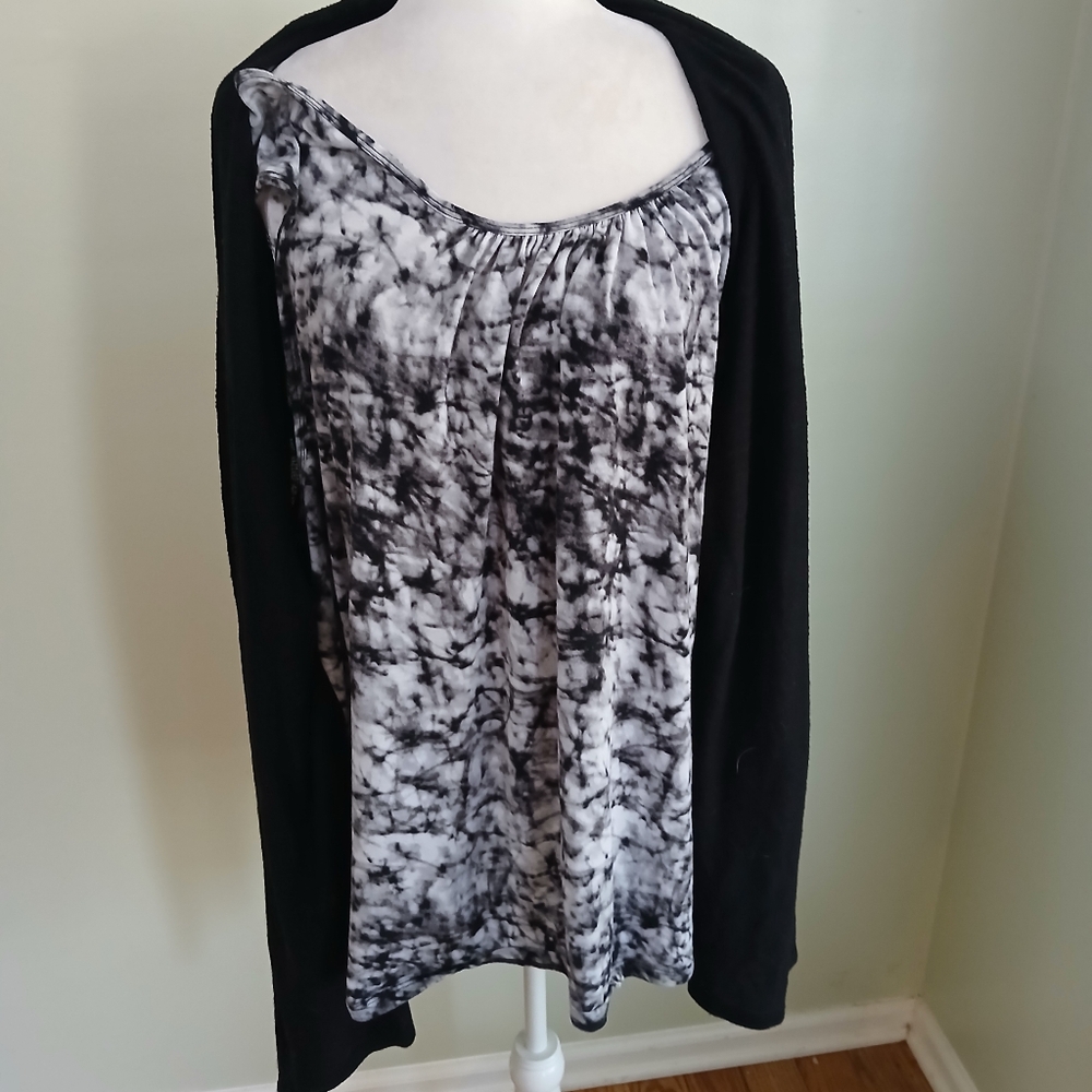2/$15 Terra & Sky Plus Size Top Open Front Jacket Combo - Picture 2 of 5